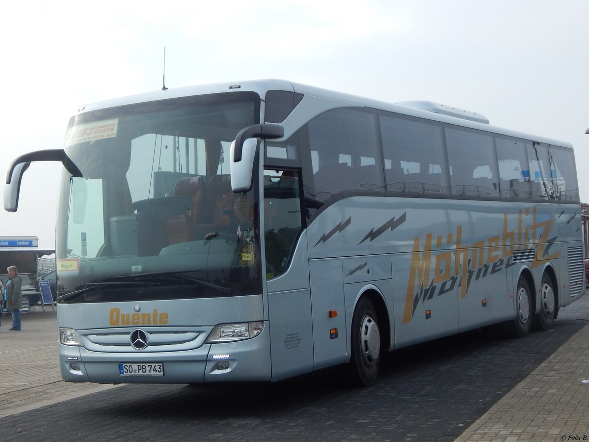 Mercedes Tourismo von Quente aus Deutschland im Stadthafen Sassnitz am 03.10.2014