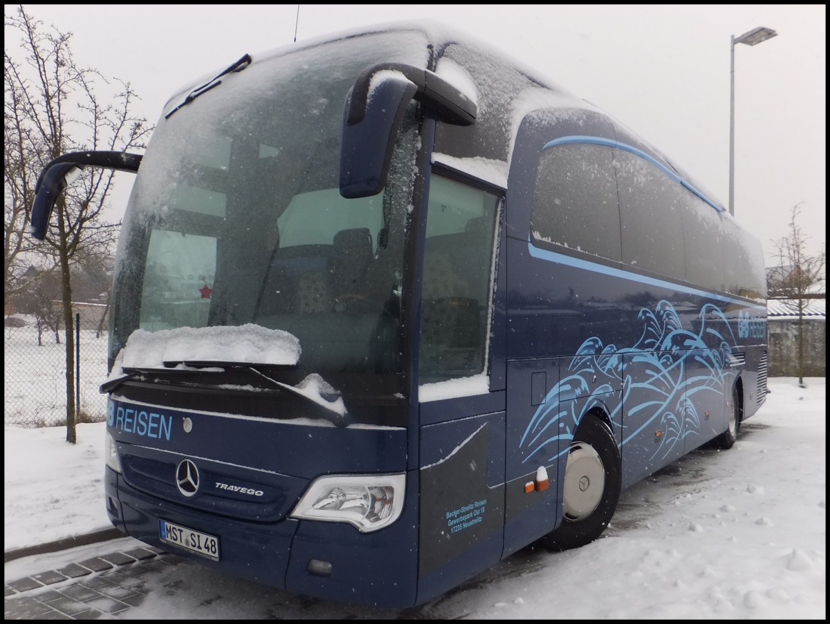 Mercedes Travego von GFB-Reisen aus Deutschland in Bergen am 27.01.2014