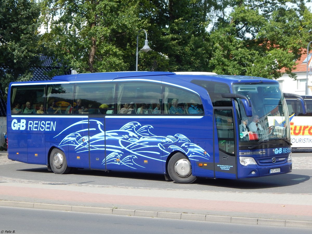 Mercedes Travego von GFB-Reisen aus Deutschland in Binz am 26.08.2017