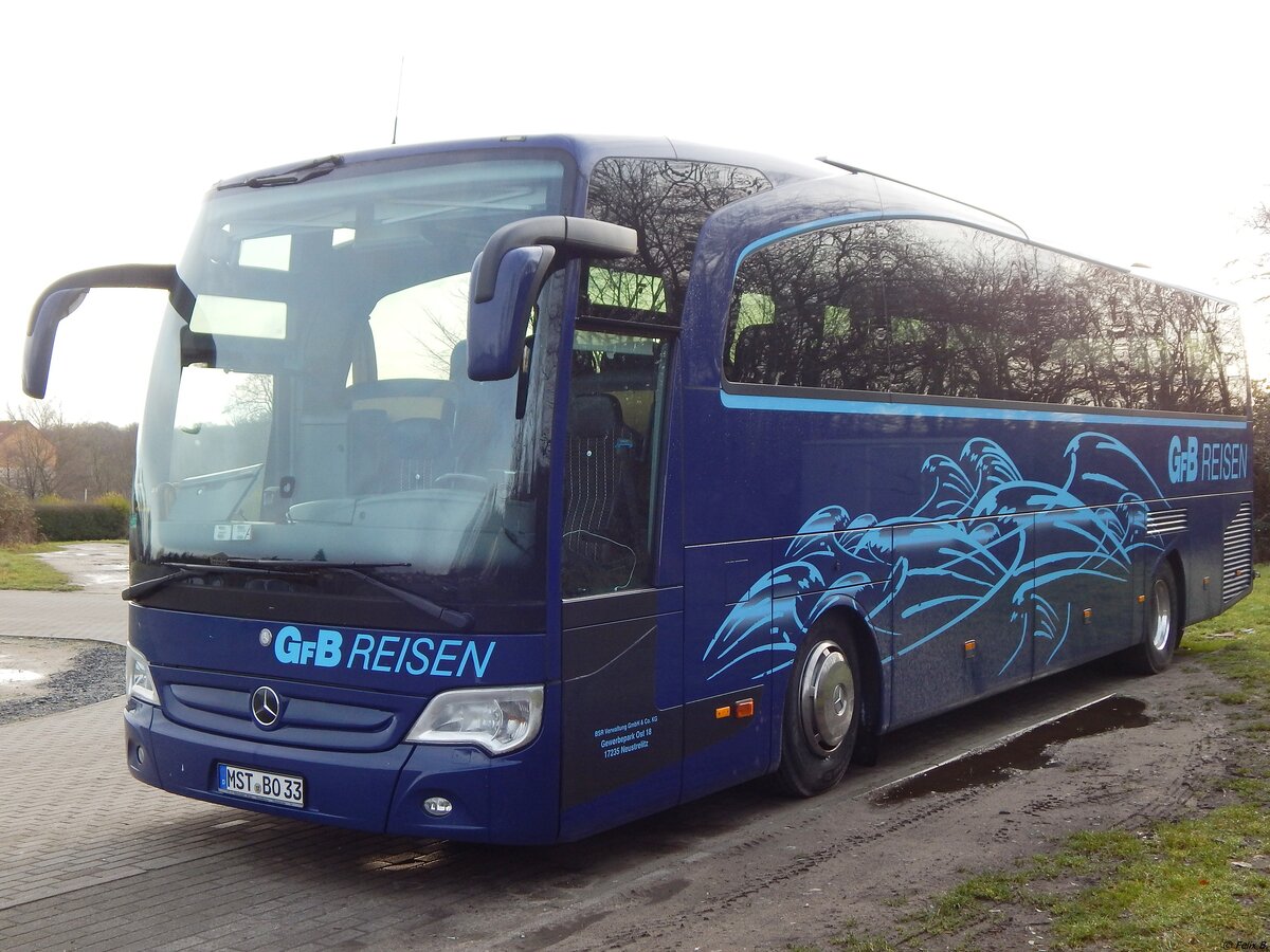 Mercedes Travego von GFB-Reisen aus Deutschland in Sassnitz am 12.01.2020