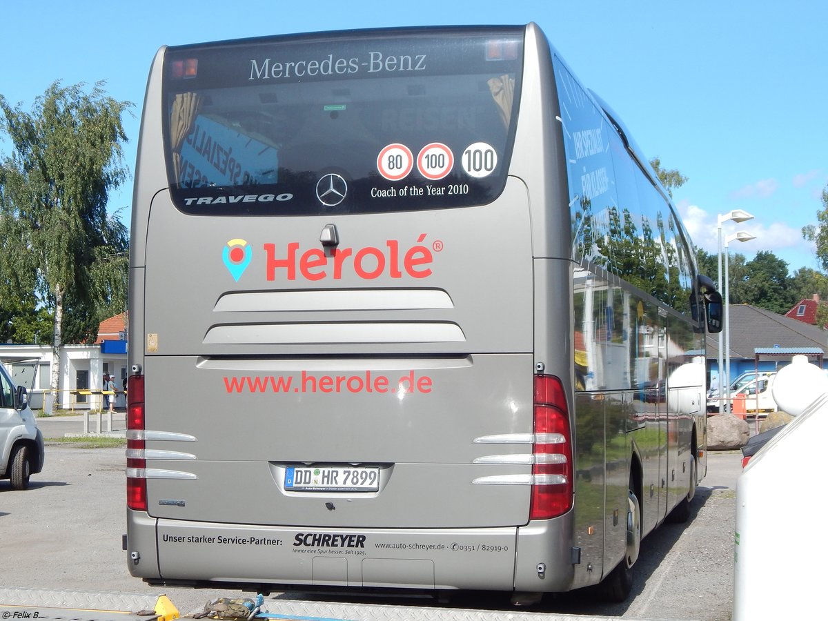 Mercedes Travego von Herolé aus Deutschland in Binz am 23.08.2017
