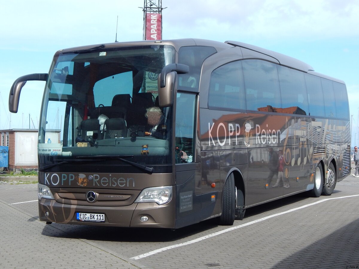 Mercedes Travego von Kopp Reisen (ex Klemens Reisen/D) aus Deutschland in Stralsund am 14.09.2019