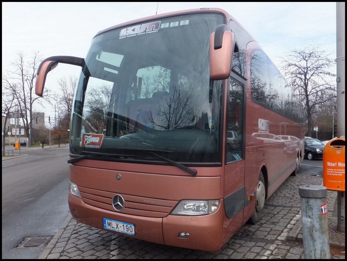 Mercedes Travego von Kuti Travel aus Ungarn in Berlin am 07.02.2014
