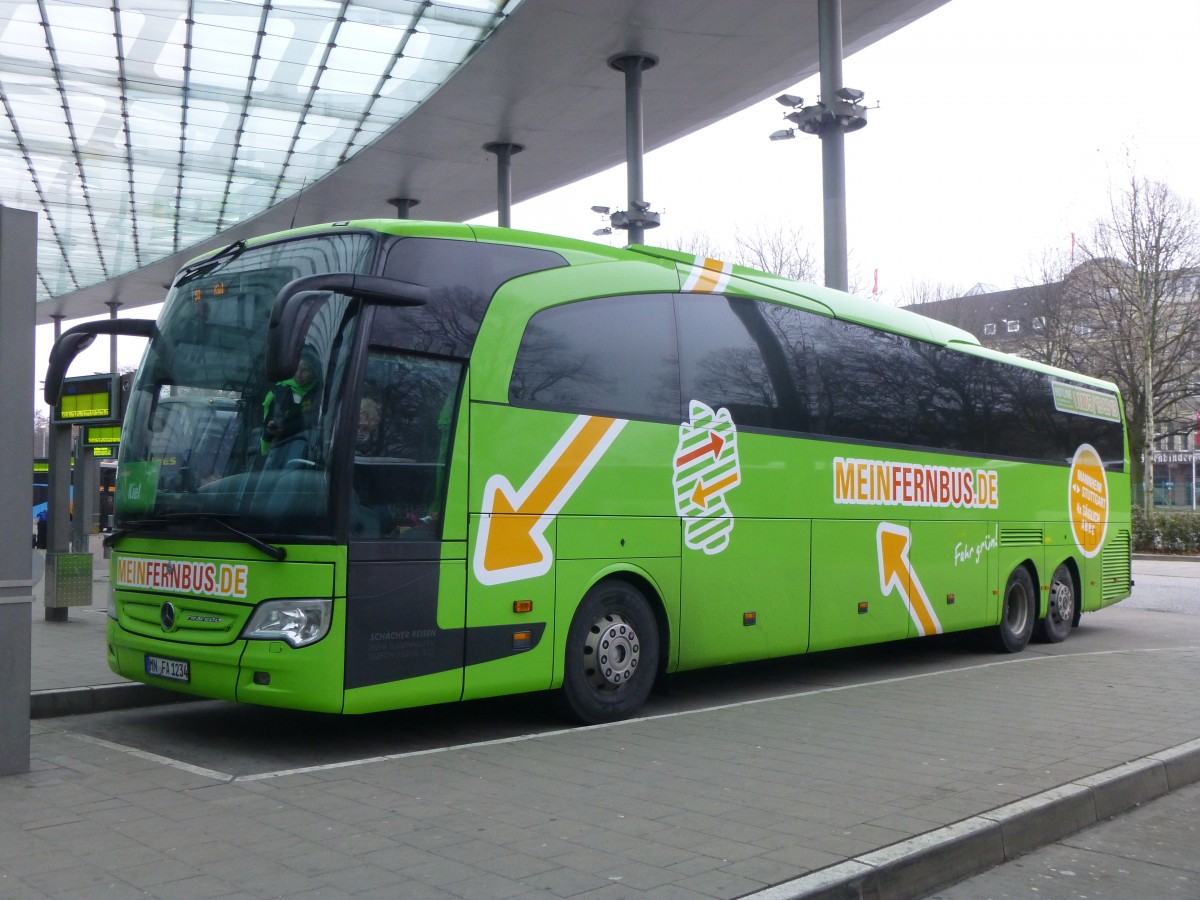 Mercedes Travego L  Mein Fernbus - Schächer , Hamburg ZOB 19.01.2014