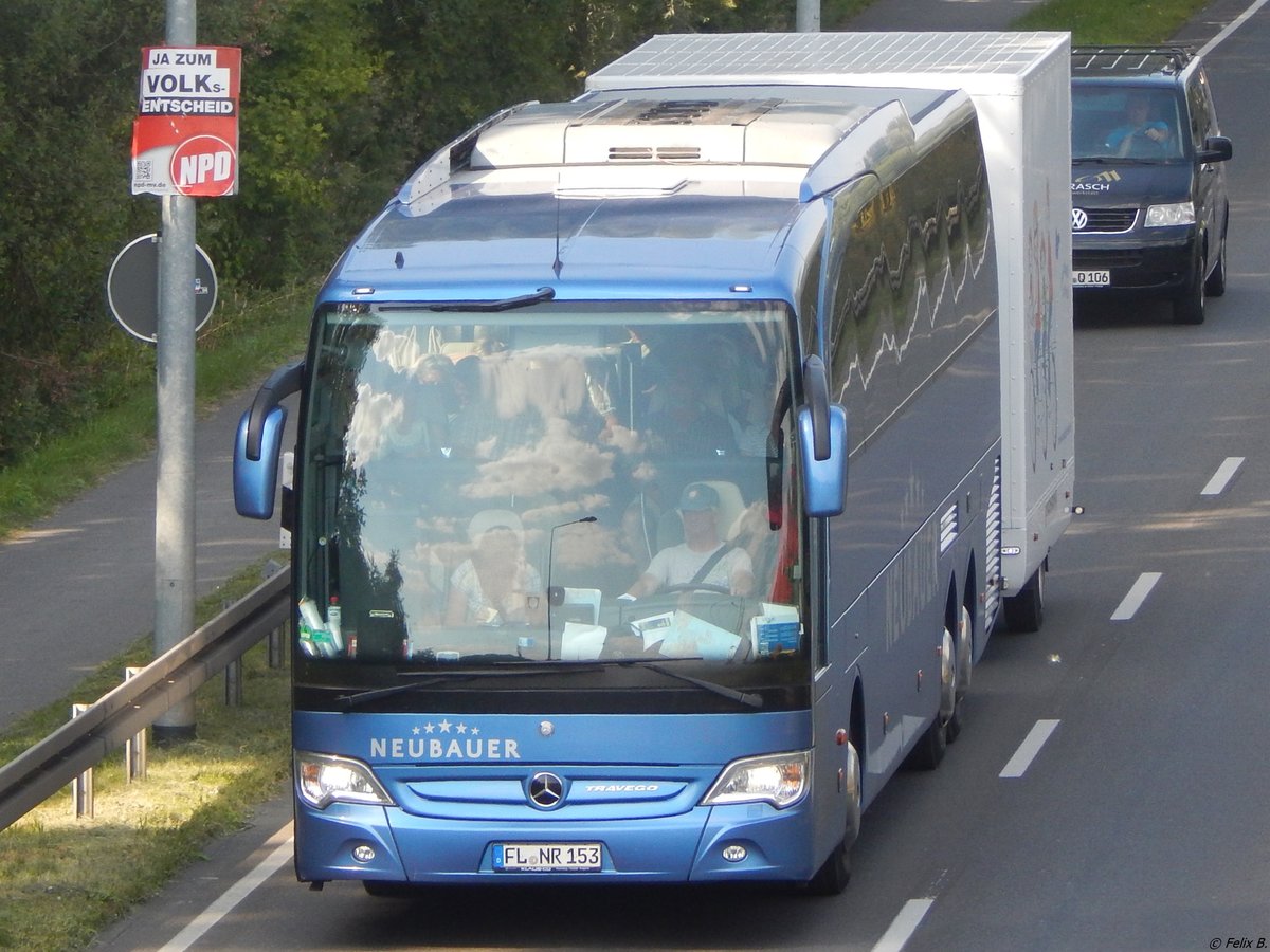 Mercedes Travego von Neubauer-Reisen aus Deutschland in Rostock am 21.08.2015