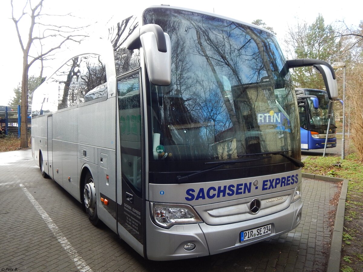 Mercedes Travego von Sachsen-Express/Hammer aus Deutschland in Binz am 08.03.2019