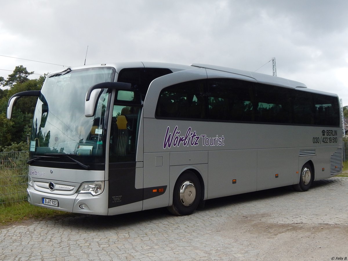 Mercedes Travego von Wörlitz Tourist aus Deutschland in Binz am 22.08.2017