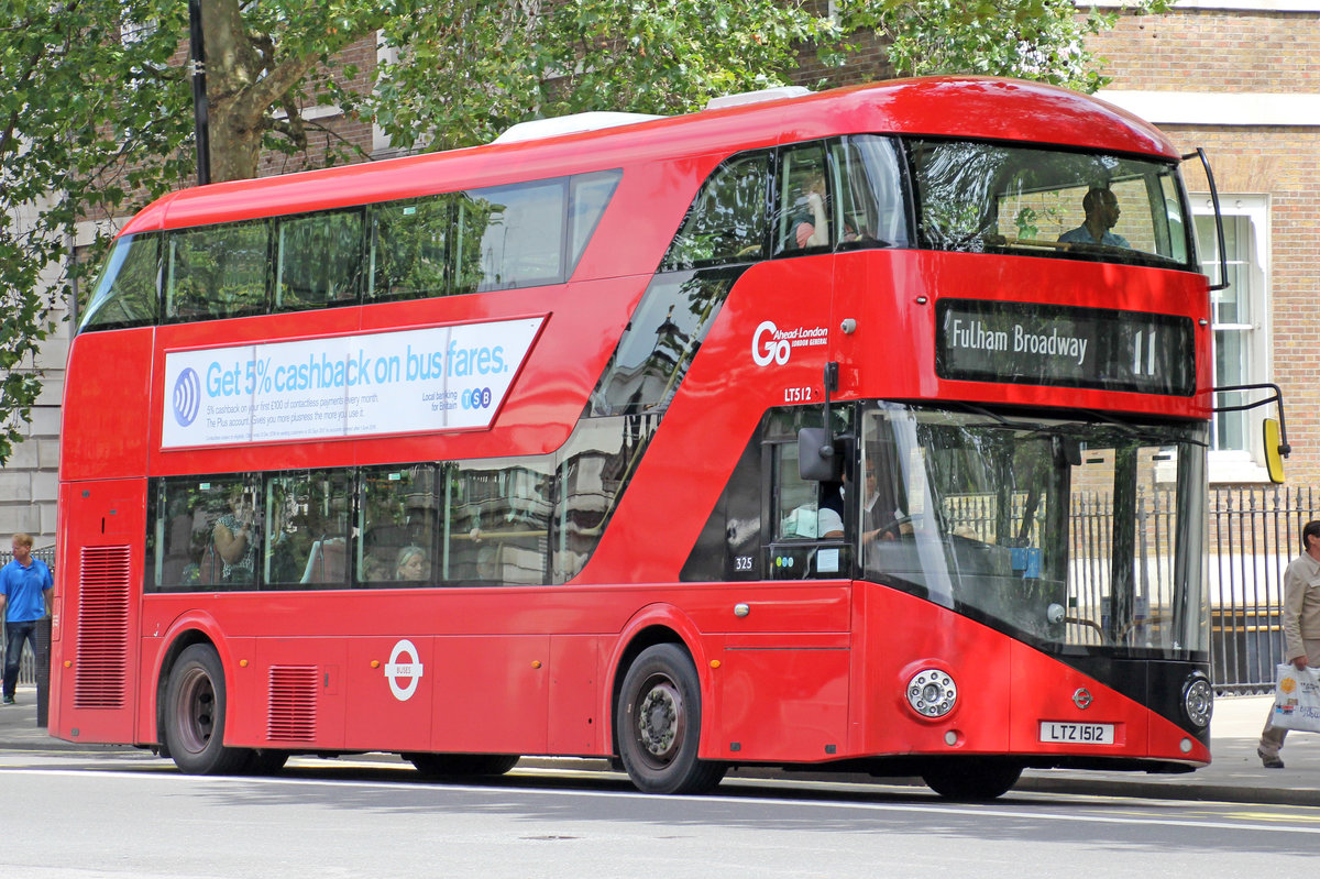 Moderner Doppelstöcker Bus, Go Ahead London. 28.06.2016.