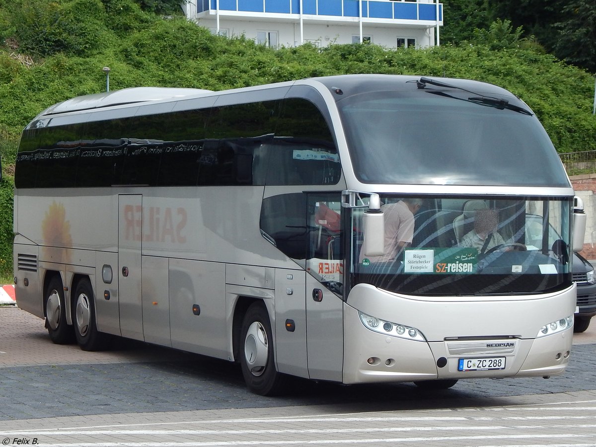 Neoplan Cityliner von Fahrschule & Busbetrieb Krauß aus Deutschland im Stadthafen Sassnitz am 22.07.2017