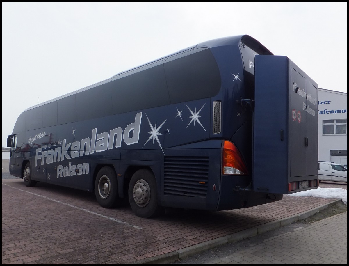 Neoplan Cityliner von Frankenland Reisen aus Deutschland im Stadthafen Sassnitz am 10.04.2013