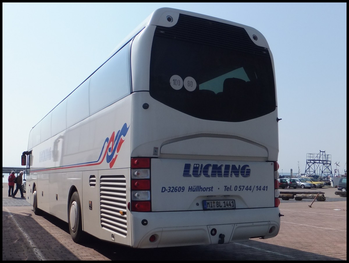 Neoplan Cityliner von Lcking aus Deutschland im Stadthafen Sassnitz am 26.04.2014