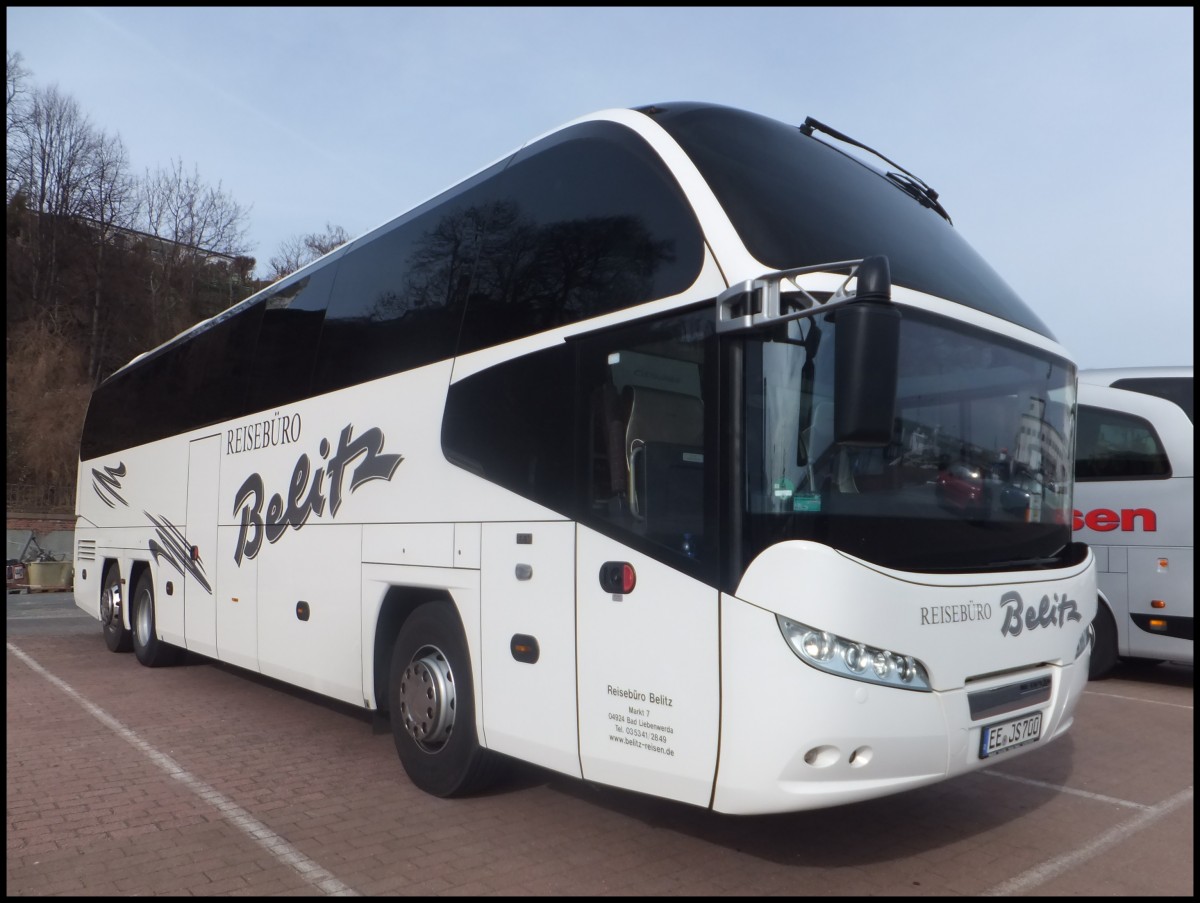 Neoplan Cityliner von Reisebüro Belitz aus Deutschland im Stadthafen Sassnitz am 14.03.2014