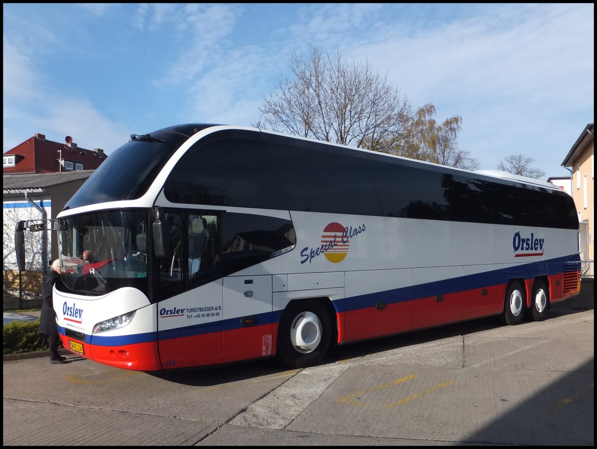 Neoplan Cityliner von rslev aus Dnemark in Sassnitz am 17.04.2014