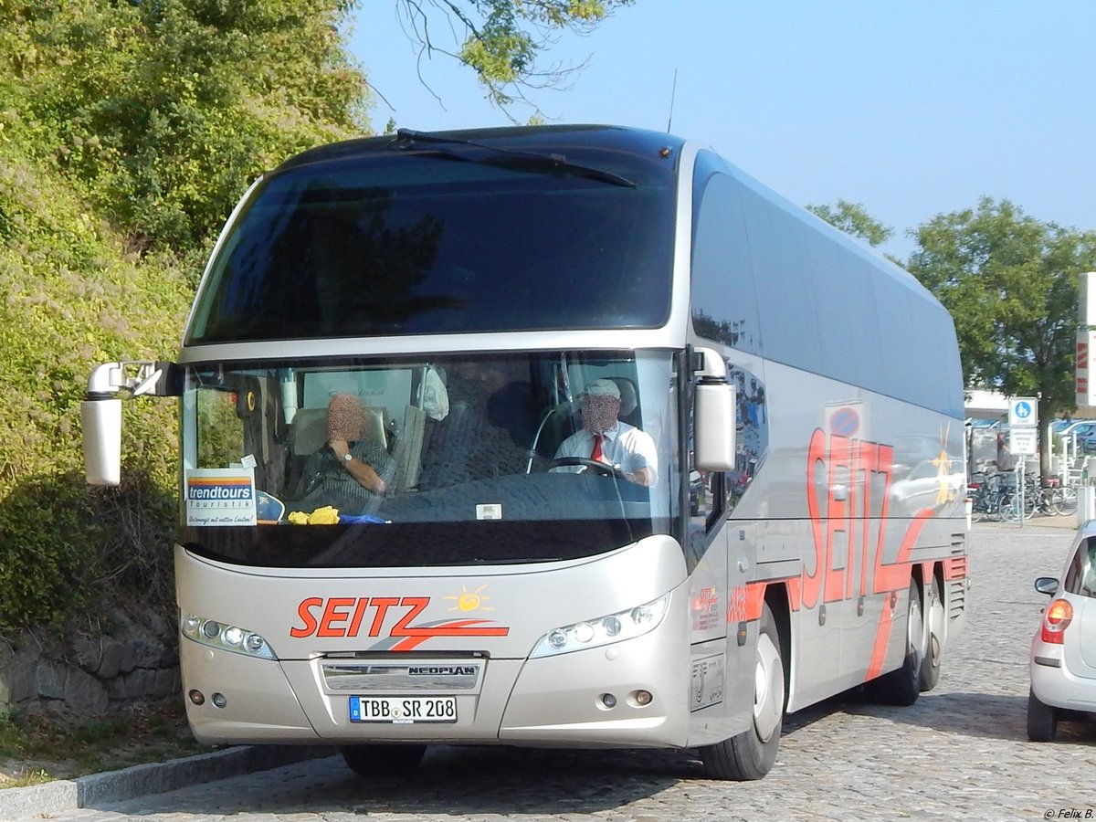 Neoplan Cityliner von Seitz aus Deutschland im Stadthafen Sassnitz am 20.09.2014