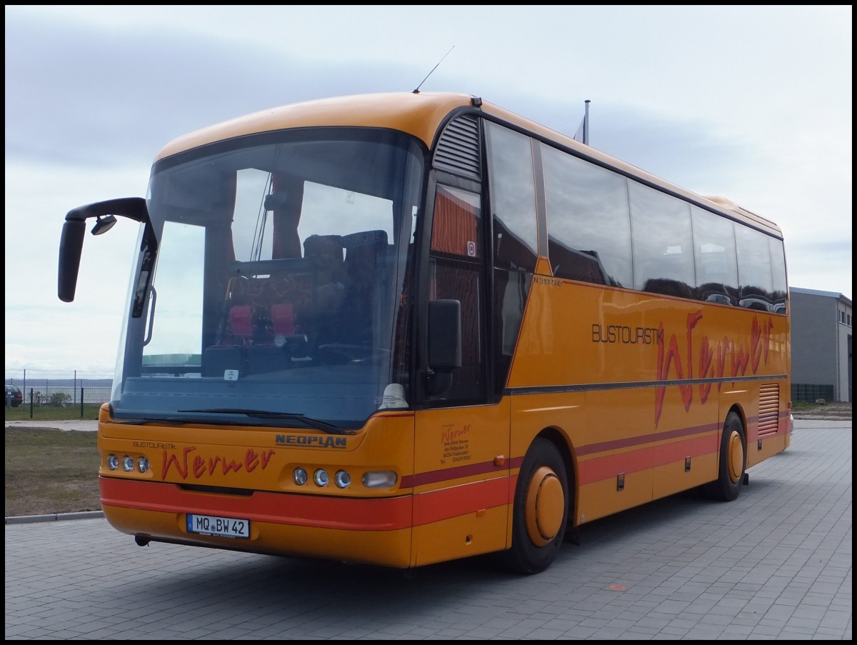 Neoplan Euroliner von Bustouristik Werner aus Deutschland im Stadthafen Sassnitz am 15.04.2014