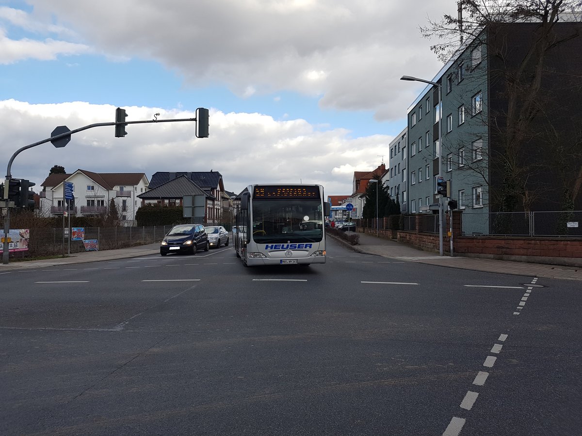 Omnibusunternehmen Heuser Mercedes Benz Citaro K am 24.02.17 in Langenselbold