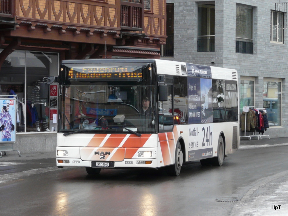 Ortsbus Engelberg - MAN  OW  10265 unterwegs in Engelberg am 03.01.2014