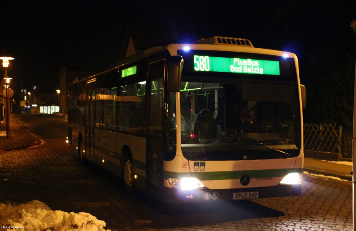 PM-E 249 der VGBelzig (Citaro II Ü) am Lehniner Busbahnhof. 06.02.2015