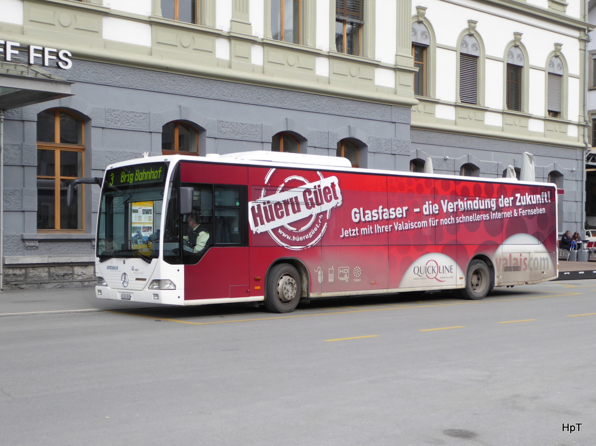 Postauto / Ortsbus Brig - Mercedes Citaro VS  241961 beim Bahnhof Brig am 16.02.2016
