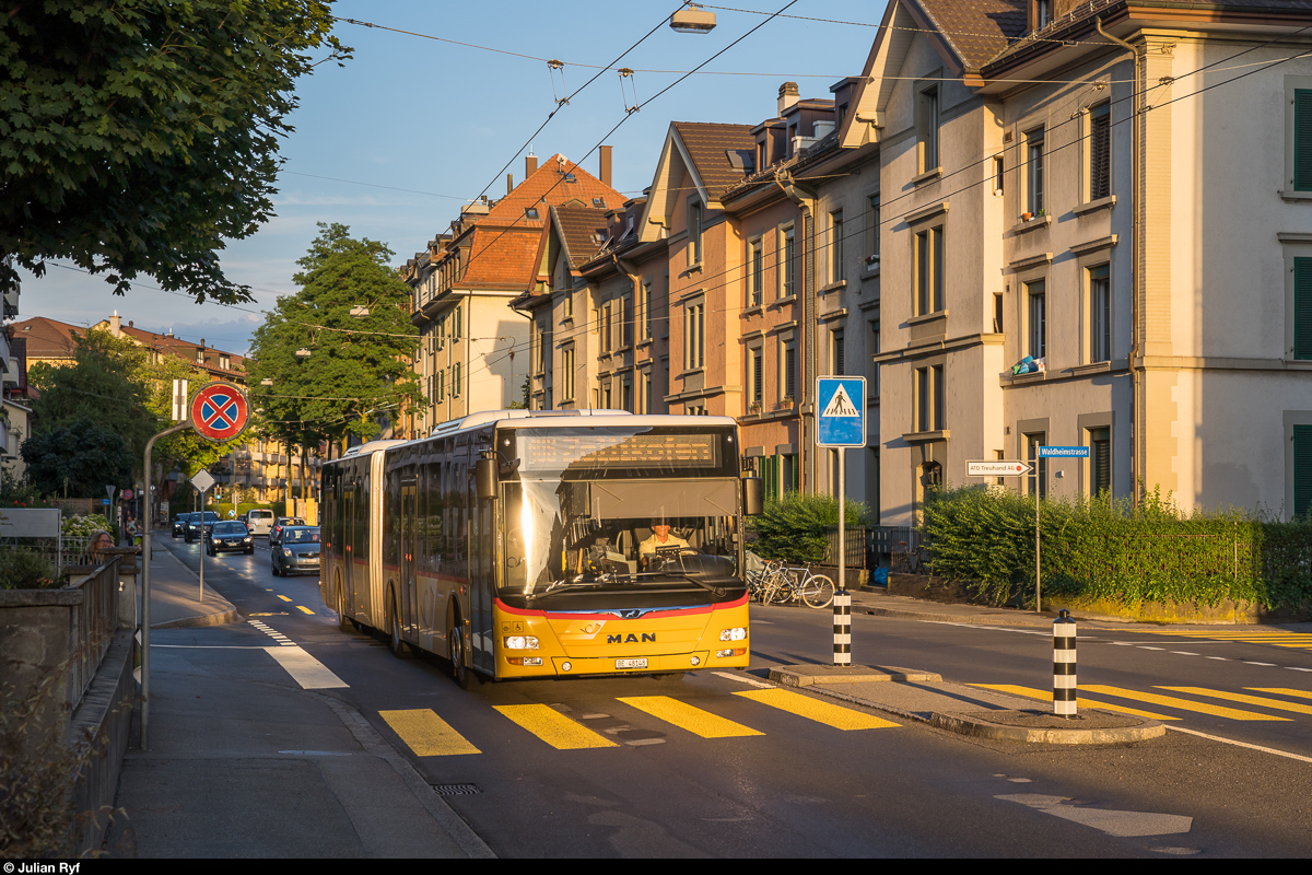 Postauto Bern MAN Lion's City in der Länggasse am 6. Juli 2019.
