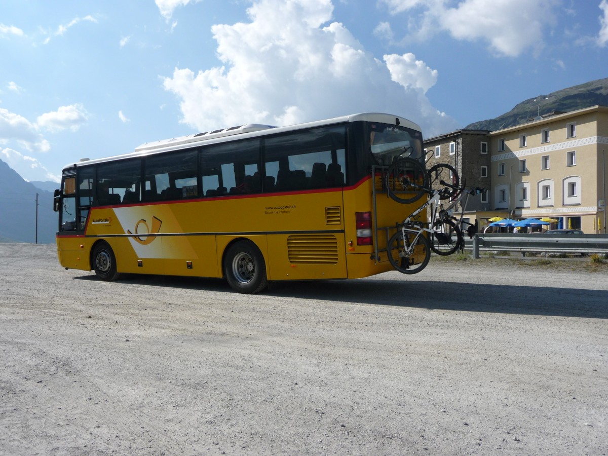 PostAuto Graubünden, 7000 Chur; PU Balzarolo, 7742 Poschiavo: Neoplan N312 Ü Euroliner (2003) GR 967'414 (ex Regie Scuol) am 21.Juli 2015 bei 7710 Bernina Ospizio (GR)