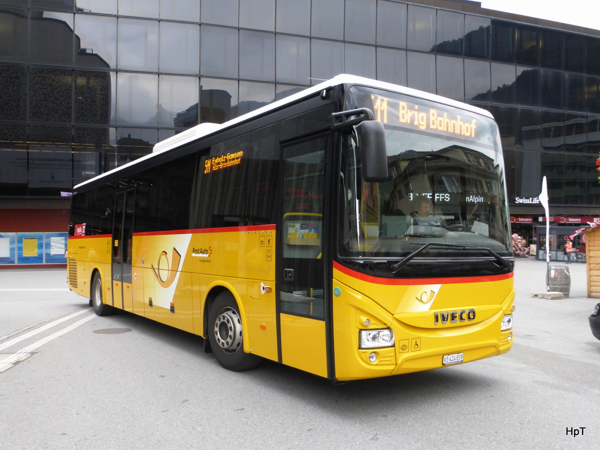 Postauto - Iveco Irisbus Crossway VS 424839 in Visp am 14.08.2015