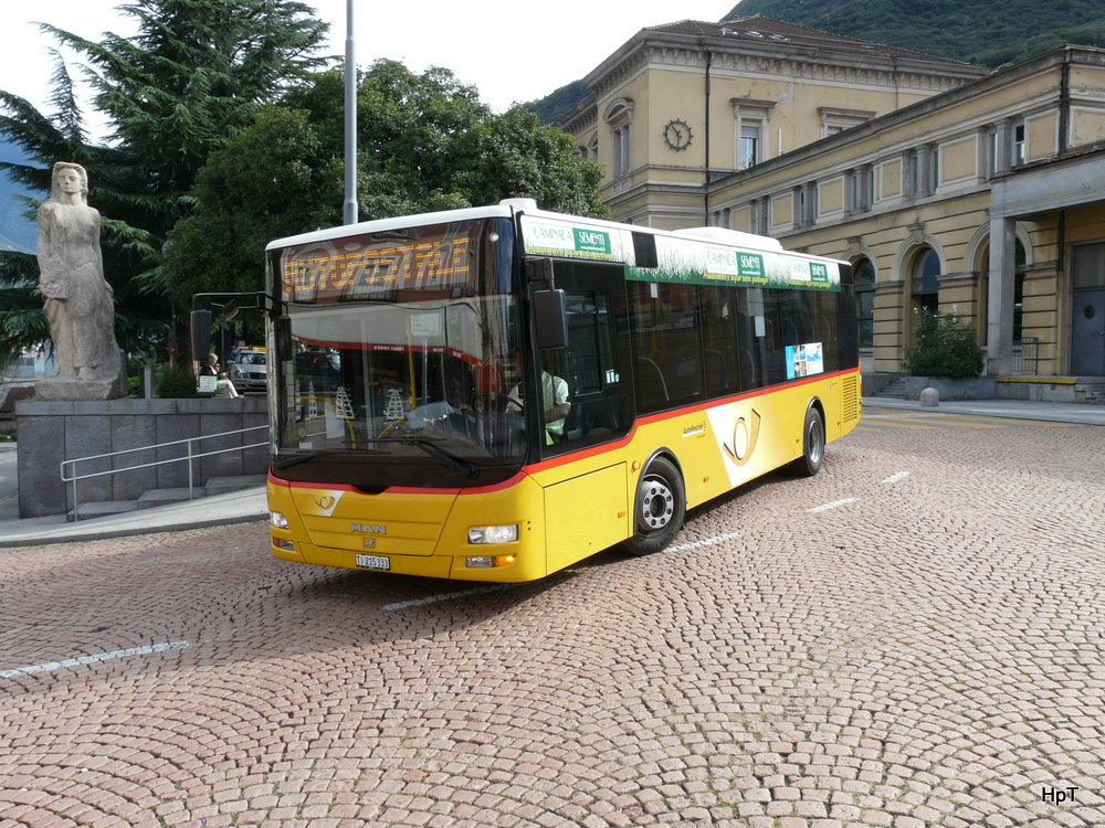 Postauto - MAN Lion`s City  TI  215333 in Bellinzona am 18.09.2013