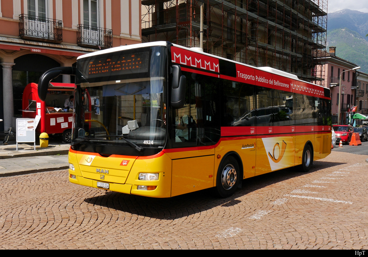 Postauto - MAN Lion`s City  TI 215334 unterwegs in Belinzona am 16.05.2019