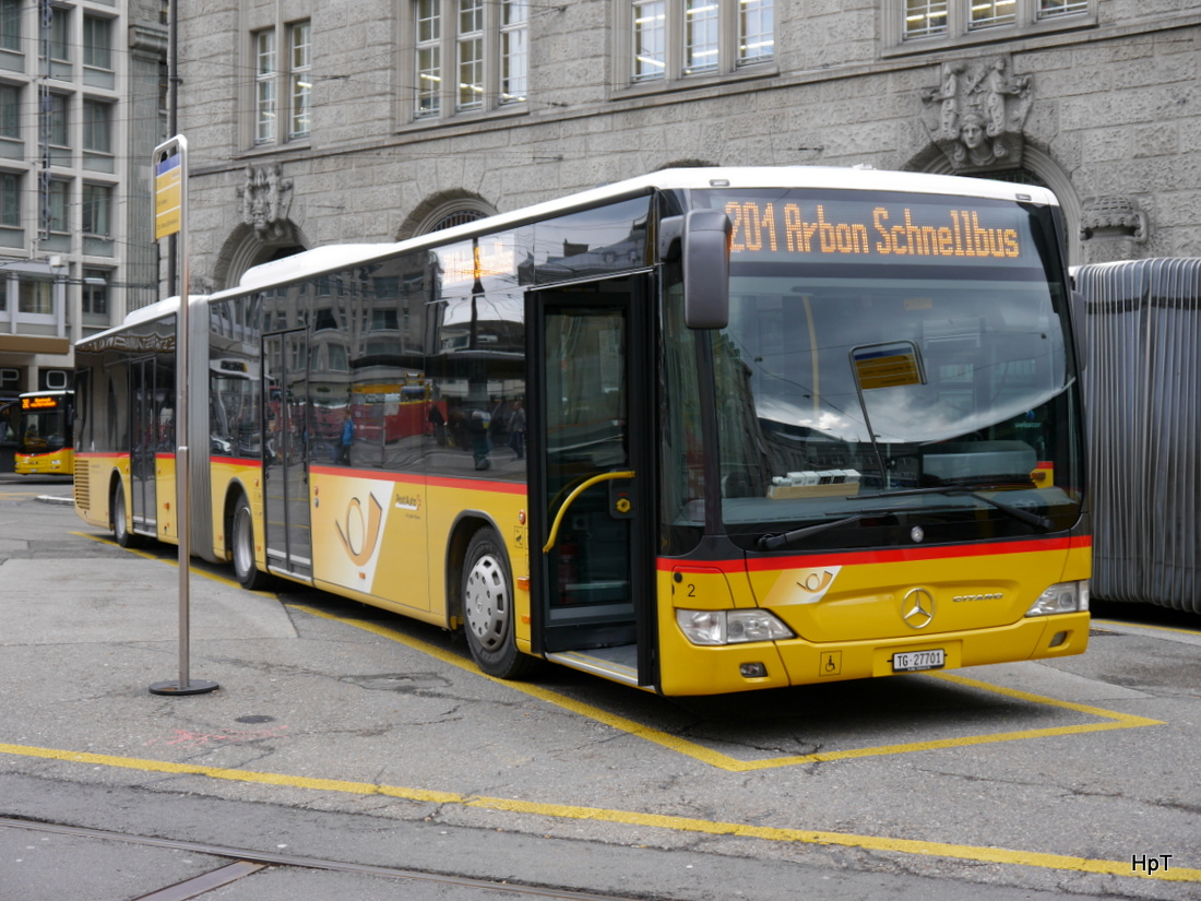 Postauto - Mercedes Citaro TG  27701 in St.Gallen am 27.03.2015