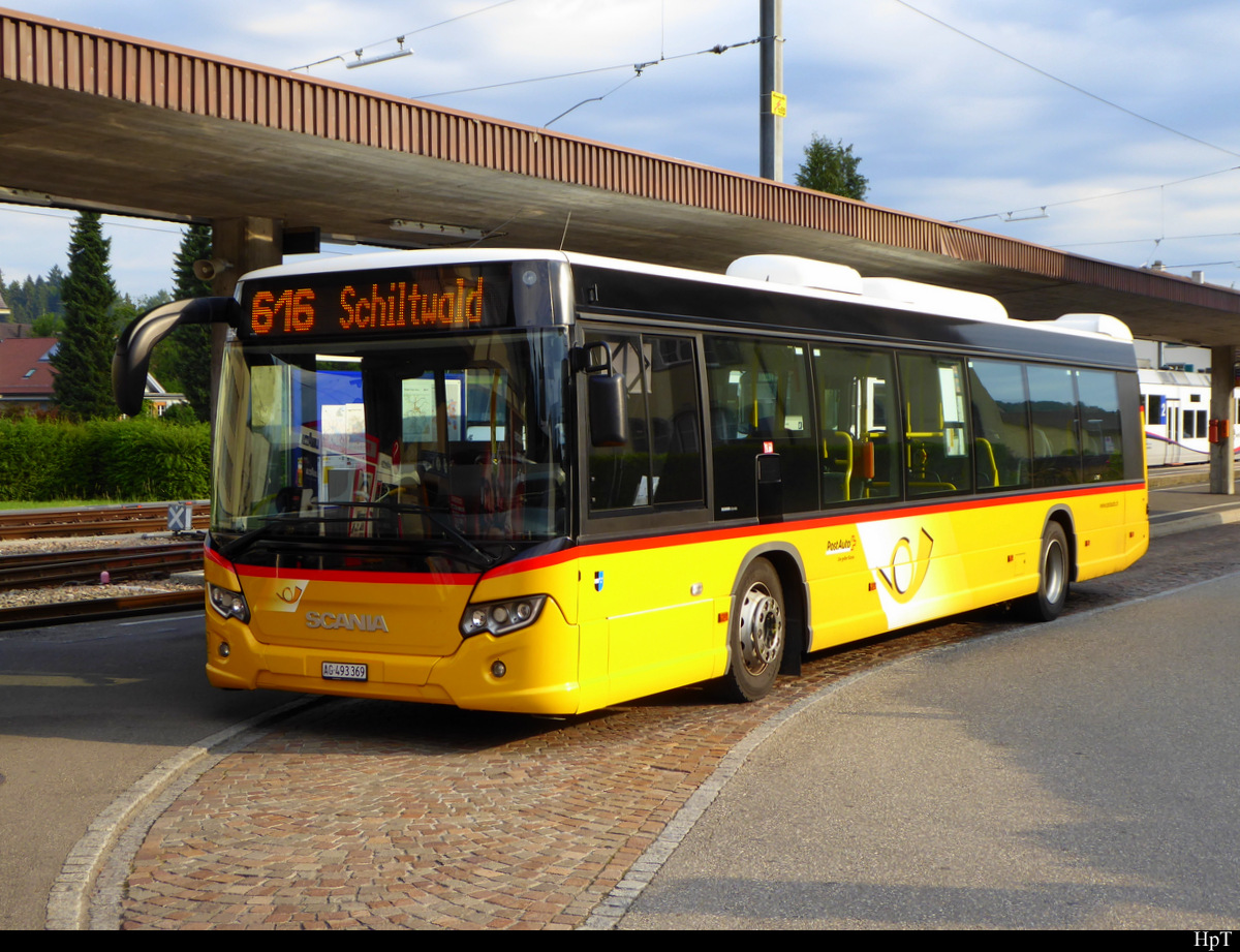 Postauto - Scania Citywide AG  493369 in Schöftland am 12.07.2019