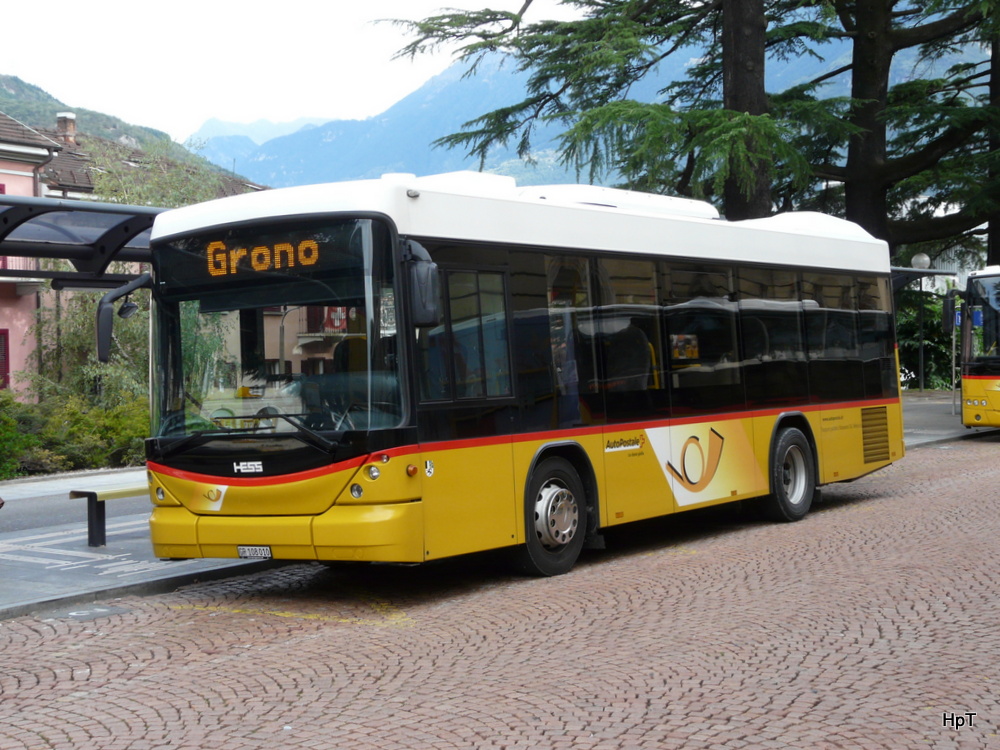 Postauto - Scania-Hess GR 108010 in Bellinzona am 18.09.2013