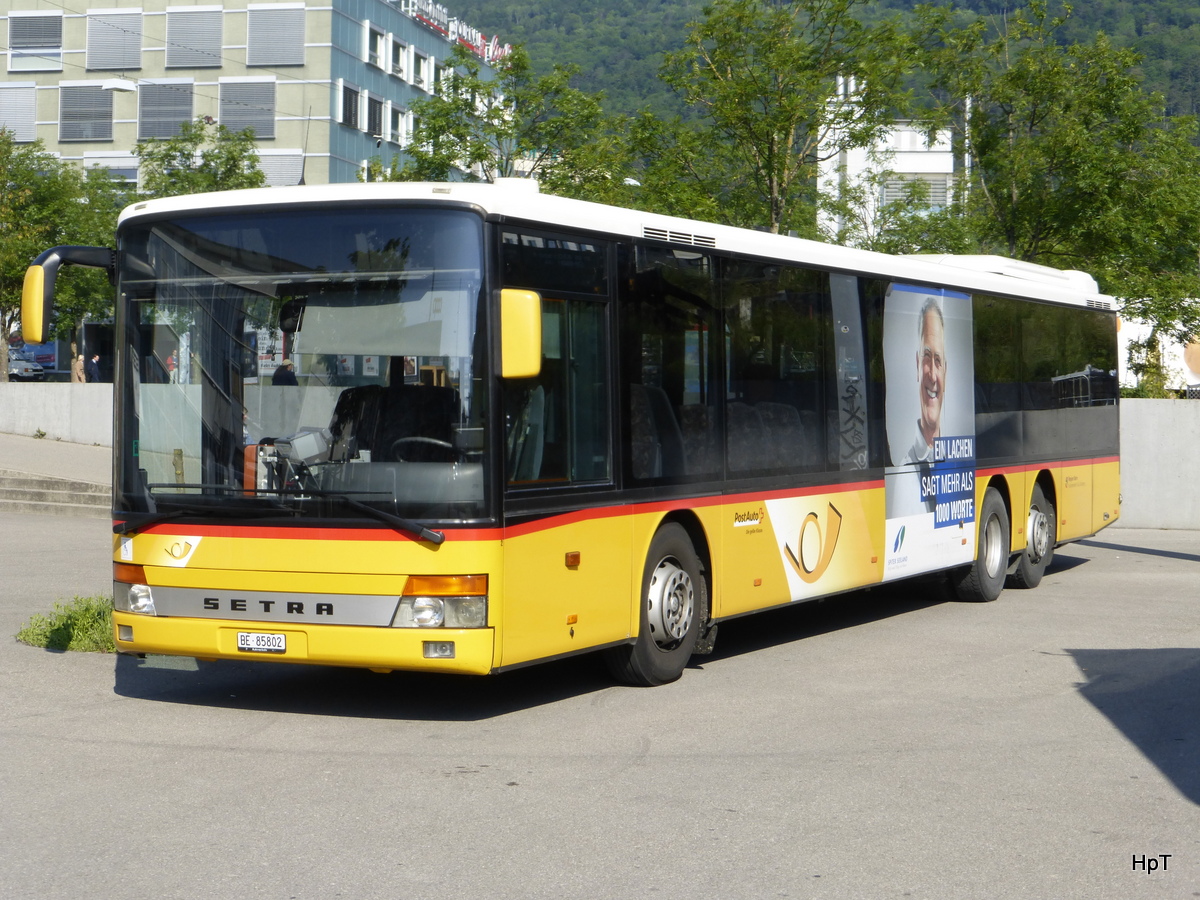 Postauto - Setra  BE 85802 in Biel am 27.05.2015