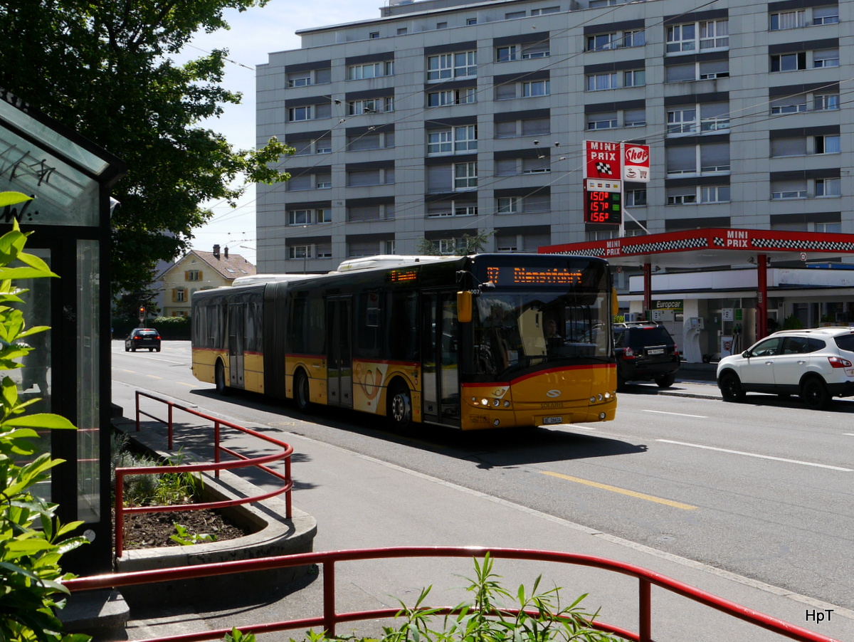 Postauto - Solaris  BE  26614 unterwegs in der Stad Biel am 12.05.2018