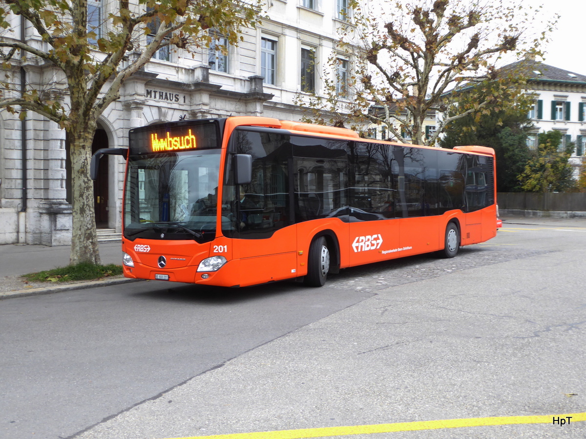 RBS - Mercedes Citaro  Nr.201  BE  800201 in der Pause in Solothurn am 18.11.2017