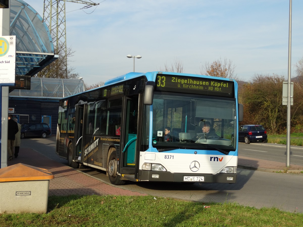 RNV Mercedes Benz C1 8371 am 22.11.14 in Heidelberg Rohrbach Süd auf der Linie 33