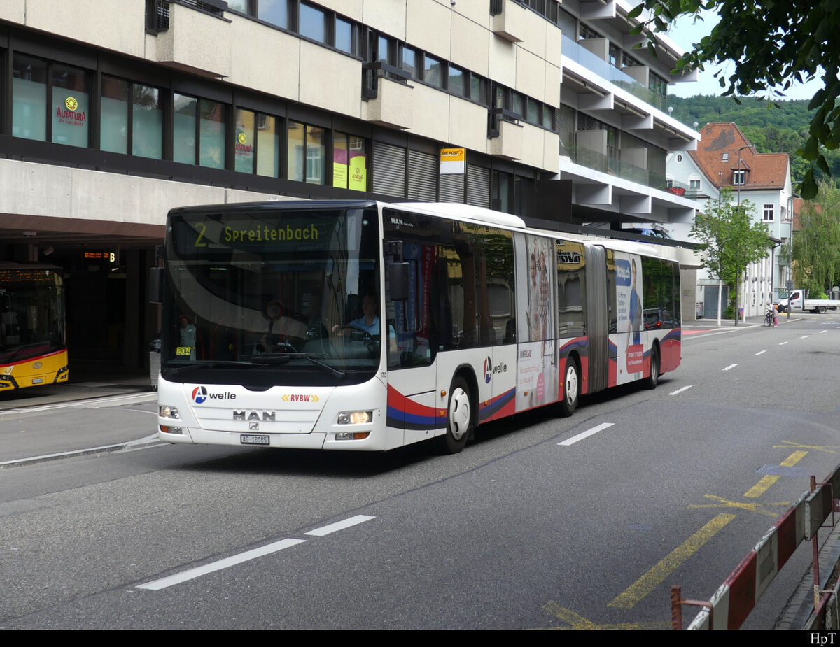 RVBW - MAN Lion`s City Nr.170  AG 18085 unterwegs in Baden am 21.05.2022