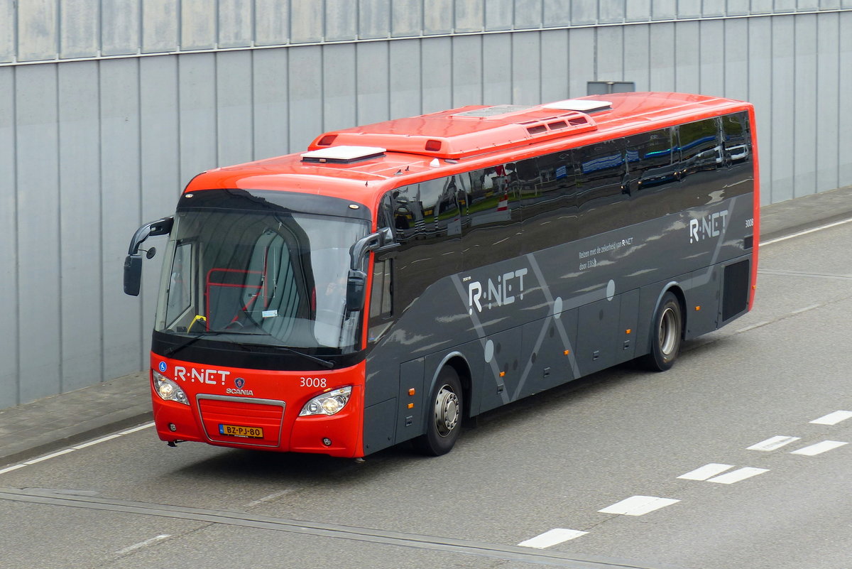 Scania Higer '3008' von R-net, Amsterdam im April 2015.