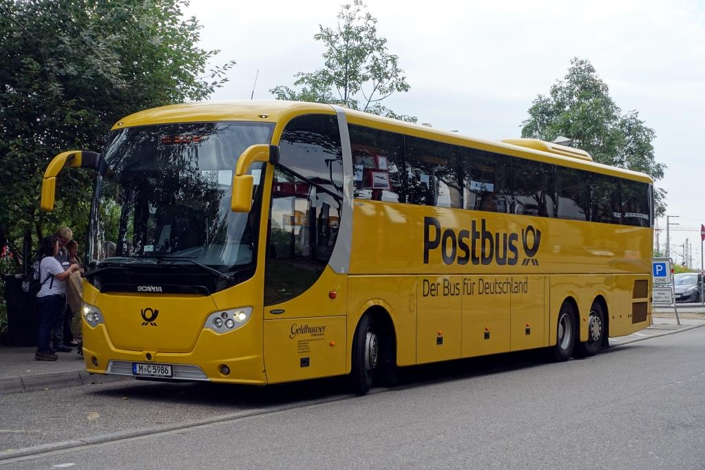 Scania OmniExpress  Postbus - Geldhauser , Karlsruhe HBf/ZOB 09.08.2016