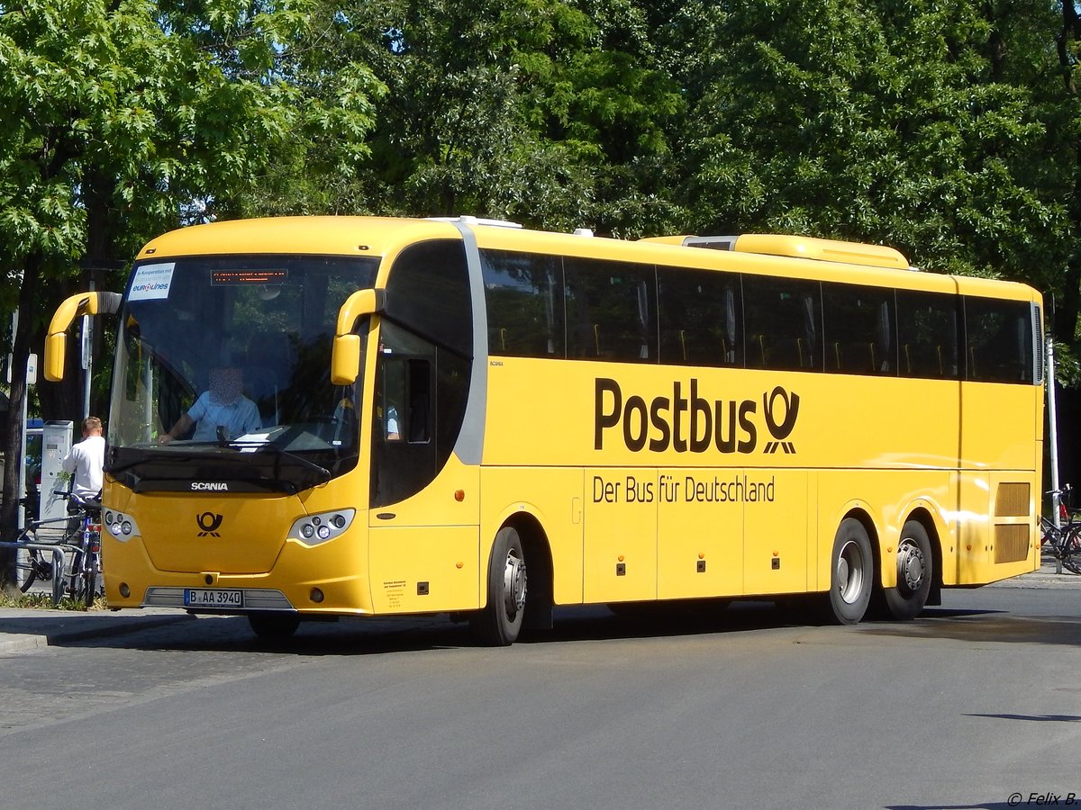 Scania OmniExpress von Postbus/Temepelhofer aus Deutschland in Berlin am 11.06.2016