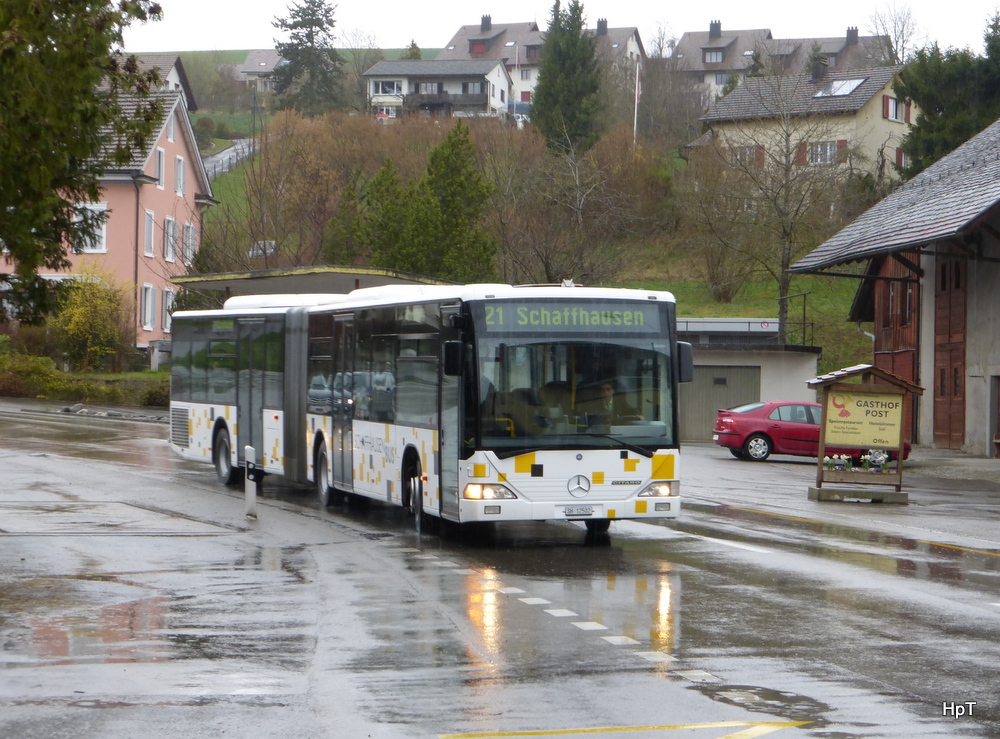 Schaffhausen Bus - Mercedes Citaro  Nr.2  SH  12502 unterwegs auf der Linie 21 in Schleitheim am 22.03.2014