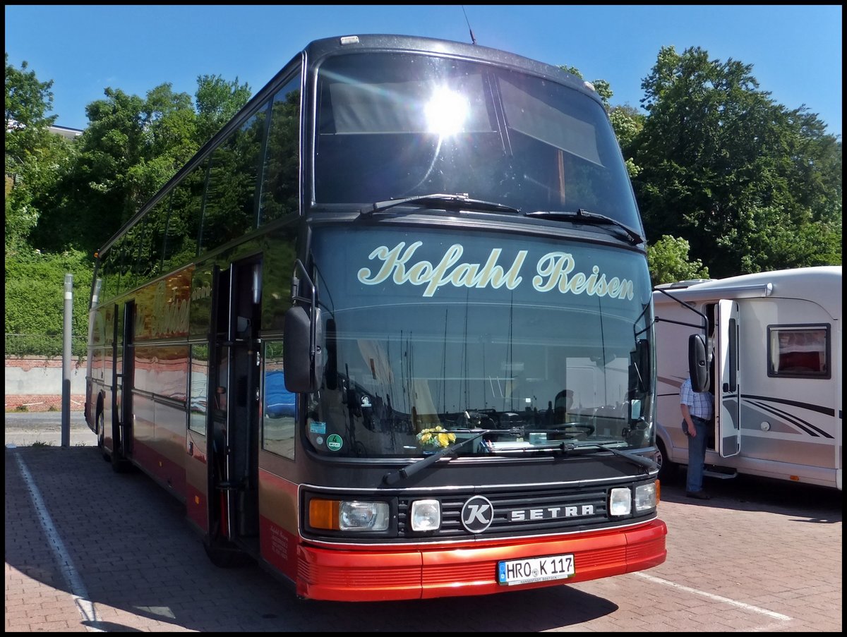 Setra 216 HDS von Kofahl Reisen aus Deutschland im Stadthafen Sassnitz am 06.06.2014