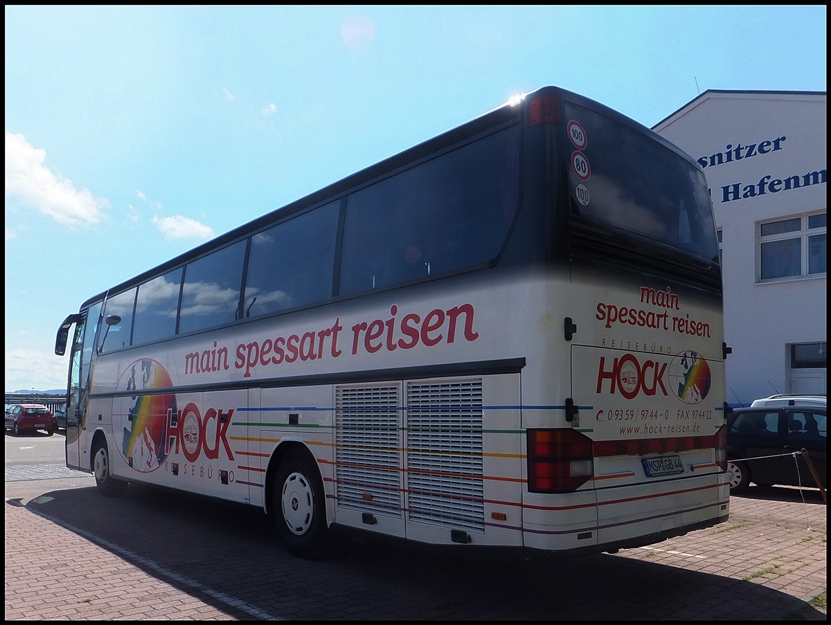 Setra 315 HDH vom Reisebro Hock aus Deutschland im Stadthafen Sassnitz am 23.08.2014