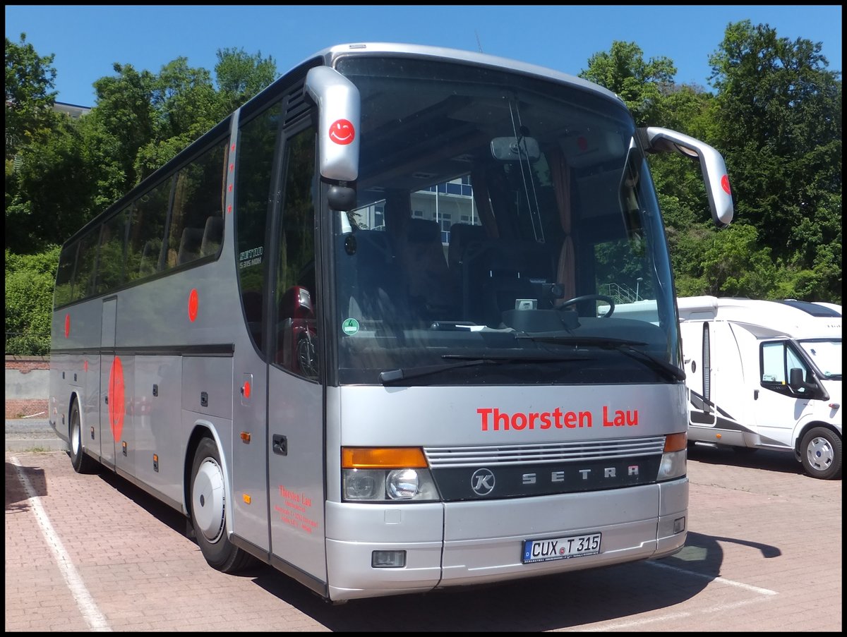 Setra 315 HDH von Thorsten Lau aus Deutschland im Stadthafen Sassnitz am 29.05.2014