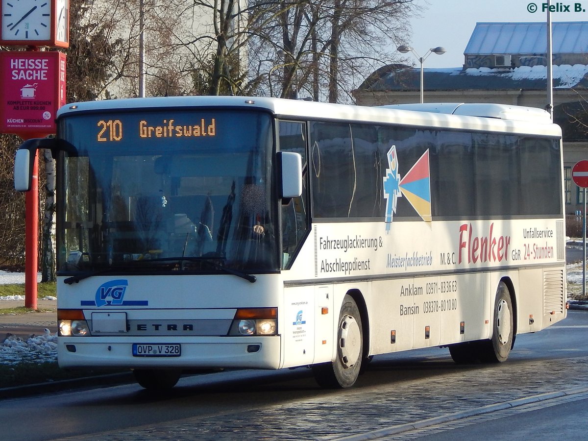 Setra 315 UL der Anklamer Verkehrsgesellschaft in Greifswald am 20.01.2017