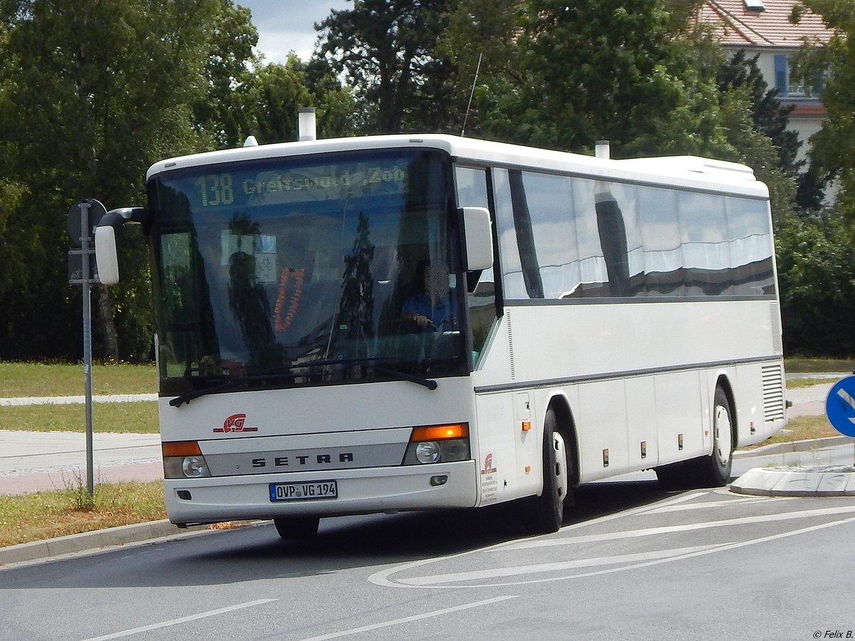 Setra 315 UL der Anklamer Verkehrsgesellschaft in Greifswald am 10.08.2018