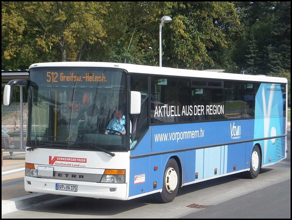 Setra 315 UL der Verkehrsbetrieb Greifswald-Land GmbH in Greifswald am 29.08.2013