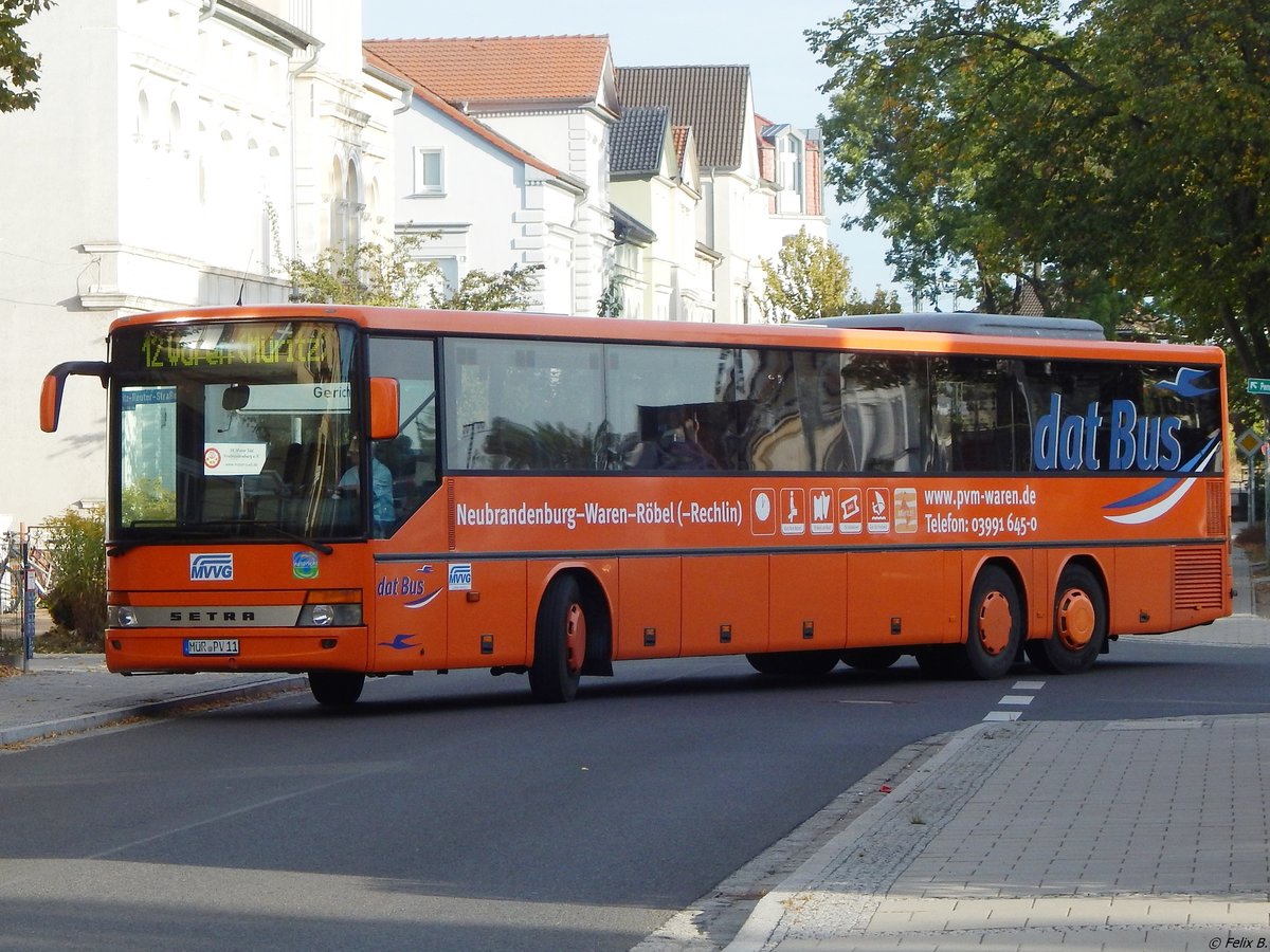 Setra 319 UL der MVVG in Neubrandenburg am 18.09.2018