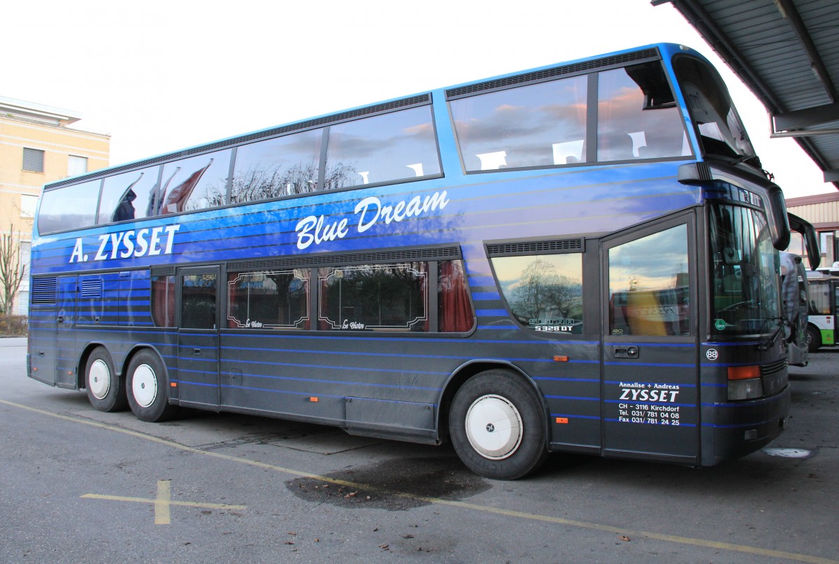 Setra 328 DT Bistrot-Bus, Zysset, Kerzers décembre 2014