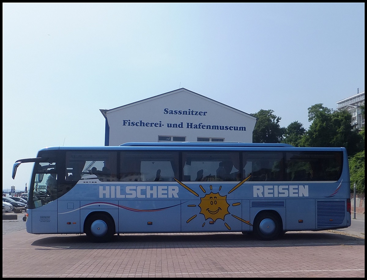 Setra 415 GT-HD von Hilscher-Reisen aus Deutschland im Stadthafen Sassnitz am 27.07.2013