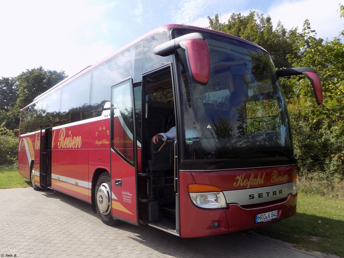 Setra 415 GT-HD von Kofahl Reisen aus Deutschland in Sasnitz am 12.09.2014